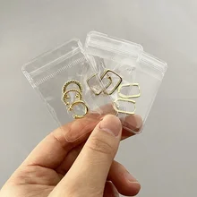 1pcs Custom Thick Soft Plastic Bag Transparent PVC Zipper lock Jewelry Anti-Discoloration Bag Clear jewelry packaging