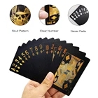 Cards SFT Poker Luxury Plastic Art Matte Black/Golden Custom Logo Waterproof Paper Playing Cards For Sale