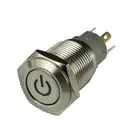 Hongju 3a 36vdc Led Self Locking 16mm On Off Metal Push Button Switch