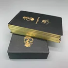 Cards Card Playing Cards Custom Printing Gold/silver/black Edge Game Cards Adults Black Core Paper Playing Cards