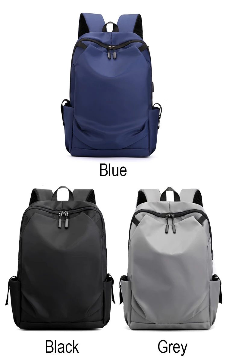 Oxford Student School Travel Bag Men's Backpack With USB Charging Double Shoulder Waterproof Men's Laptop Backpack