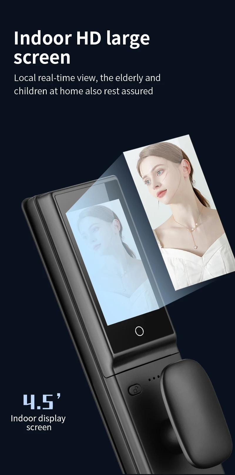 Qleung S958Max Tuya Door Lock With Card Key Password Face Fingerprint Palm Recognition For Apartment Home 5