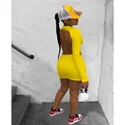 2021 Bodycon Dress Long Sleeve Dress Women Backless Maxi Dress
