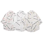 Unisex OEM Logo Custom Summer Men Shirt Printing Lapel Short Sleeve Casual Unisex Clothing Streetwear