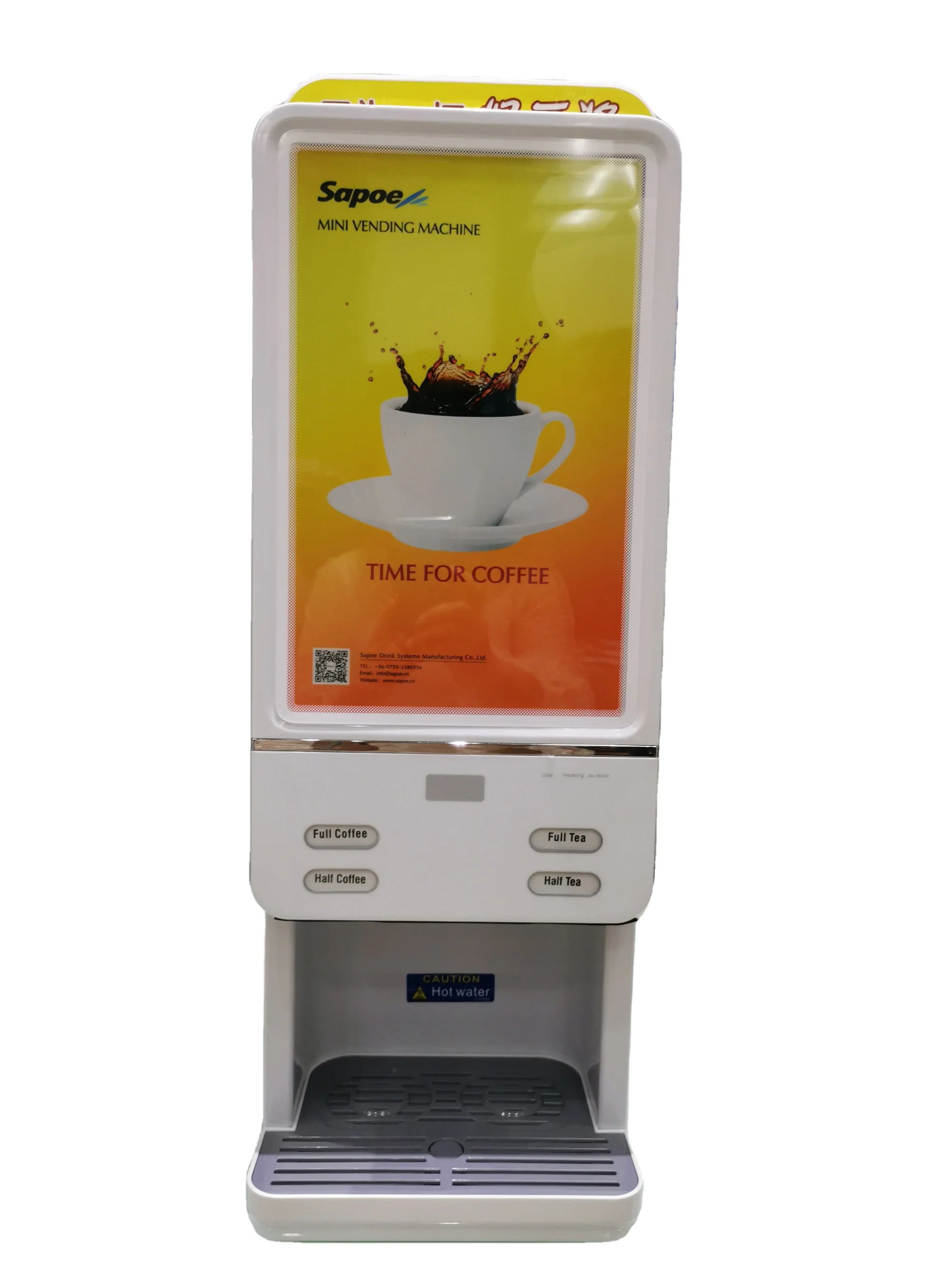 Sapoe Automatic Coffee Vending Machine Cappuccino Coffee Dispenser Hot