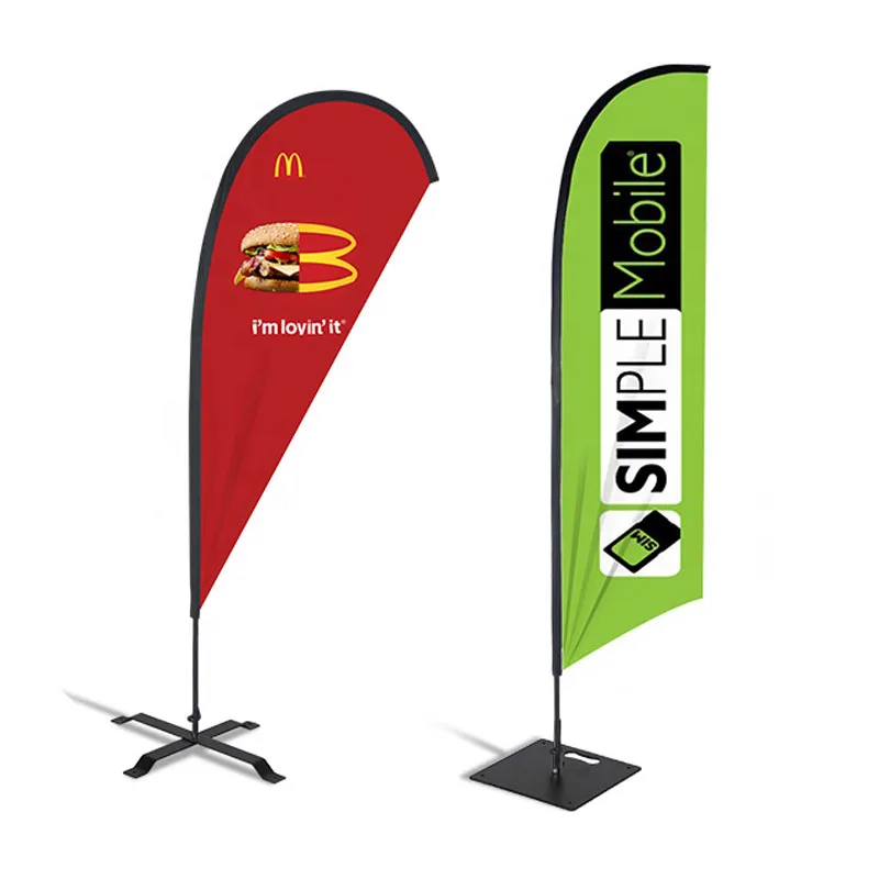 Quality Automotive Services Feather Advertising Swooper Banner 12' Flag Pole 