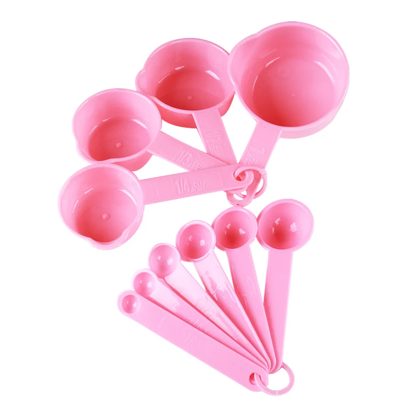 Pink Measuring Cups Spoons Set 10 Piece Kitchen New 