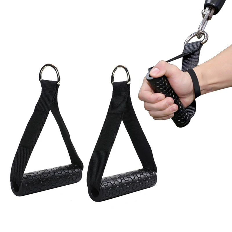 Hand Grips Attachment Handles Machines Cable Straps Home Gym Crossover 
