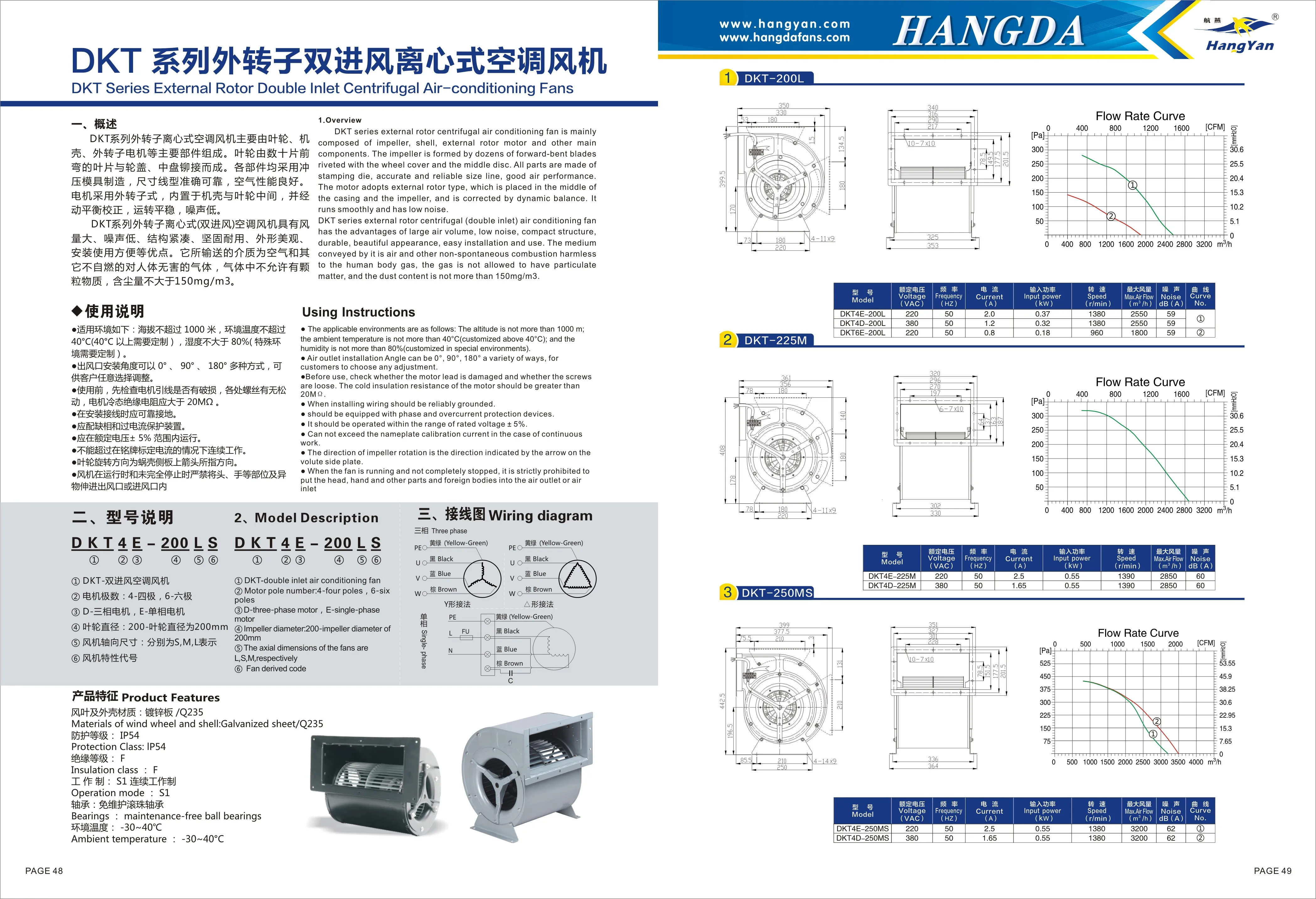Centrifugal Fan, DKT4E-250, 10inch - detail 12