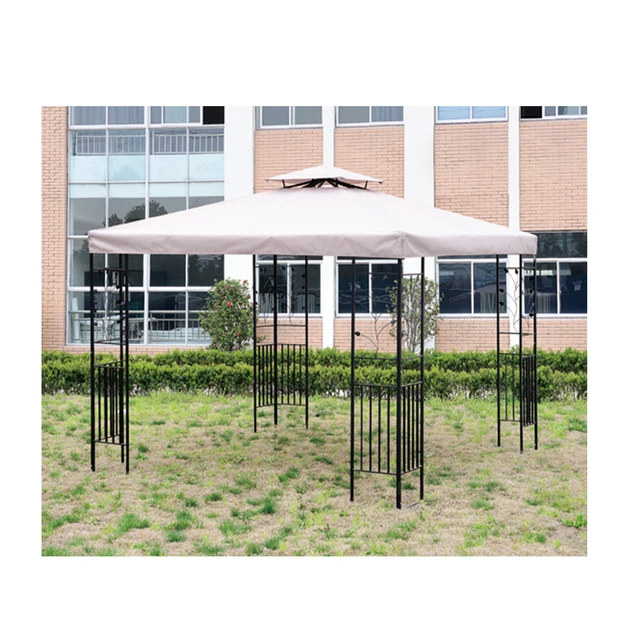 Natural style popular aluminum garden decor waterproof gazebos pe gazebo tent For Sale