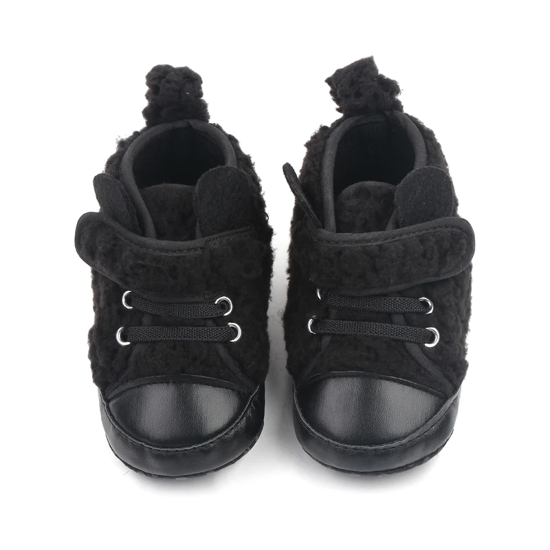 Autumn and winter new plush ear and tail decoration baby girls and boys warm toddler shoes supplier