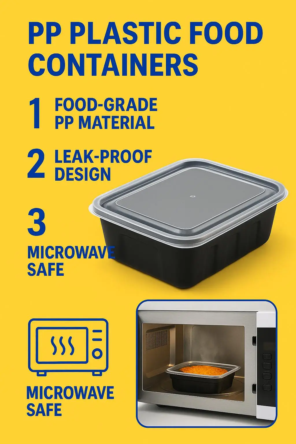 Convenient Disposable Plastic Lunch Box and Bowl for Takeaway Easy Disposal Plastic Packaging - detail 3