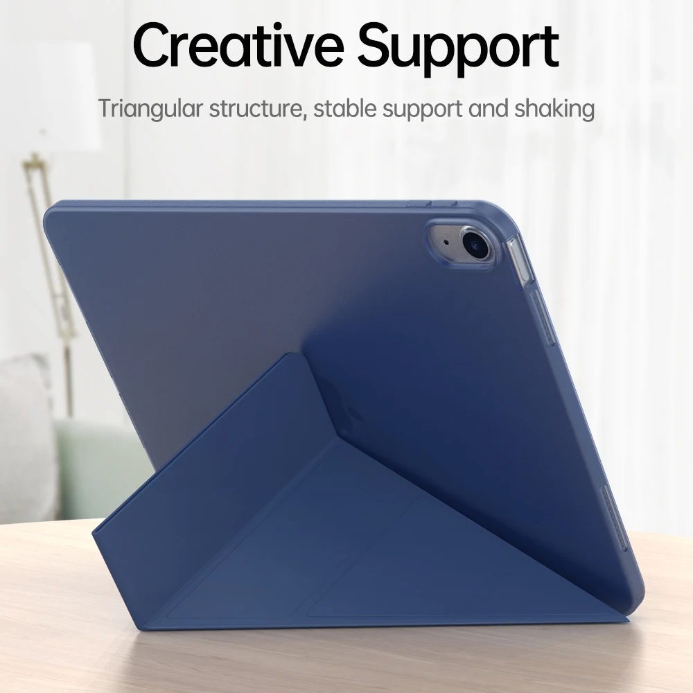 Factory Cheapest Durable Thin Multi-fold TPU Leather Tablet Covers Cases For iPad Pro 11/12.9/10.5 For iPad Air 5/4/3/2 Cover 