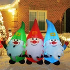Inflable Funny Blow Up 3 Santa Claus Holiday Yard Decoration Cabeza Inflable De Santa For Sale