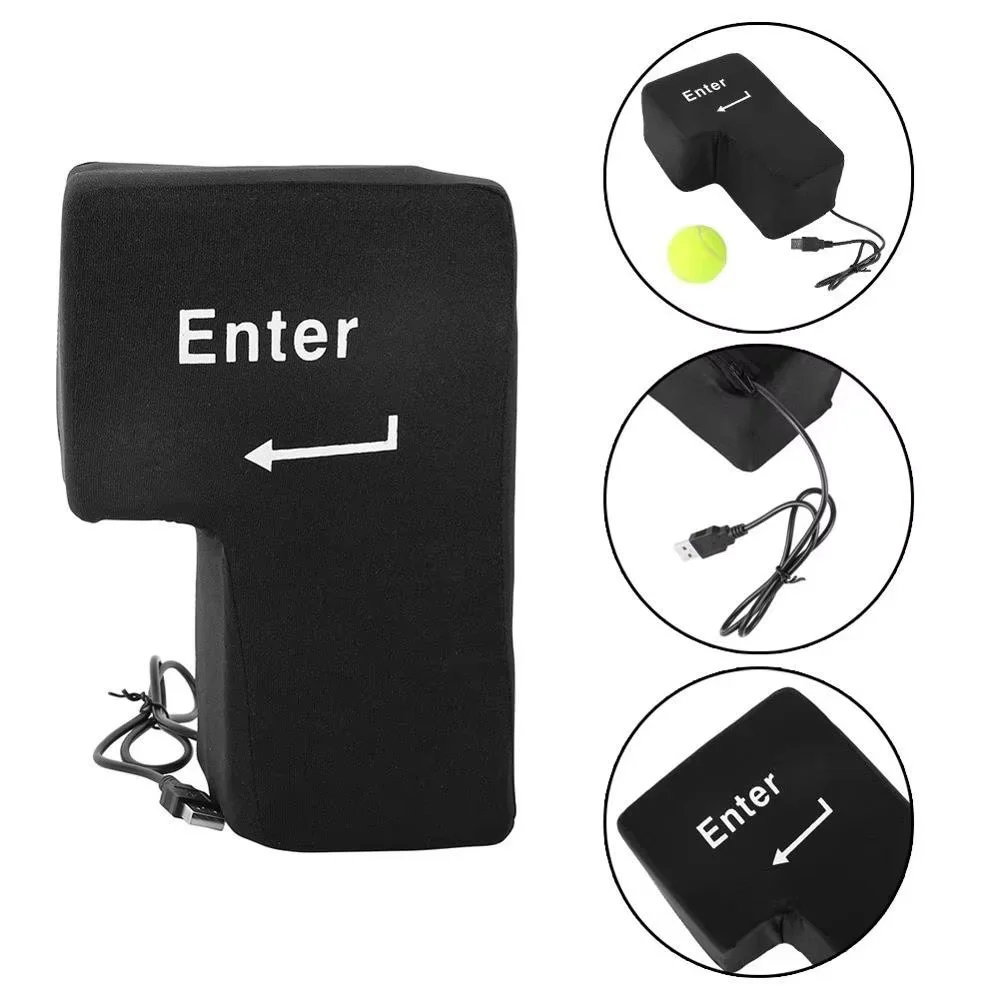 USB Big Enter Button Enter Key Foam Sleep Pillow Office Desktop