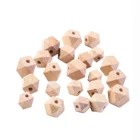 Design Bead Wood Beads Wood OEM Quality Simple Design Polygonal Irregular Wooden Bead Ornaments Wood Beads