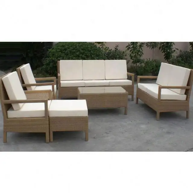 product yinzhou living outdoor garden furniture new design pe rattan outdoor furniture set awrf5121 with foot stool-2