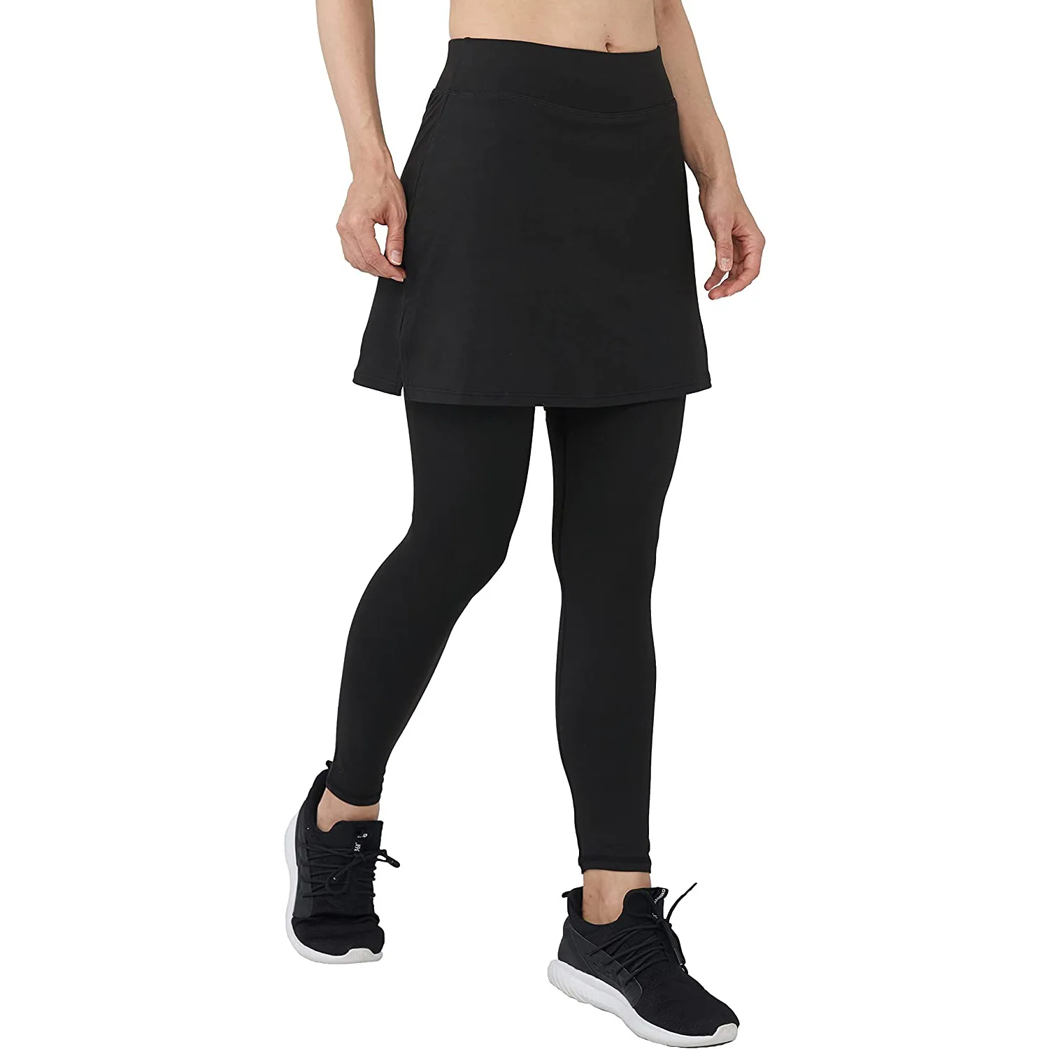 YIYI New Design Quick Dry Breathable Tennis Leggings With Pockets High Waist Golf Women Pants Athletic Skirts With Leggings