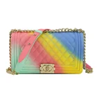 Ladies Handbags Fashion Women Jelly Bag Purse Ladies Bag With Chain Colorful PVC Handbags For Girls Women