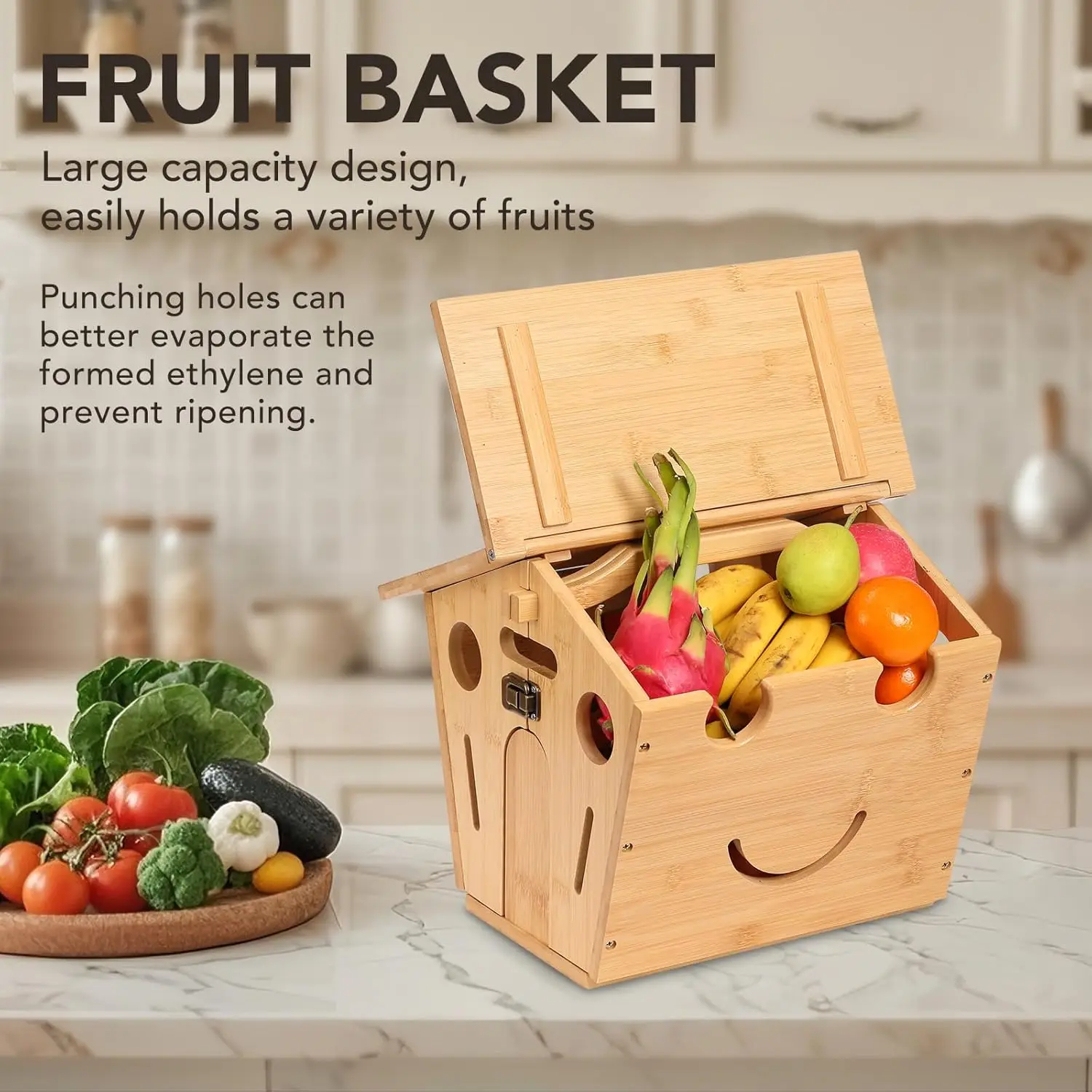 product bamboo fruit basket versatile kitchen storage rack that can be transformed for countertop or floor table use-7