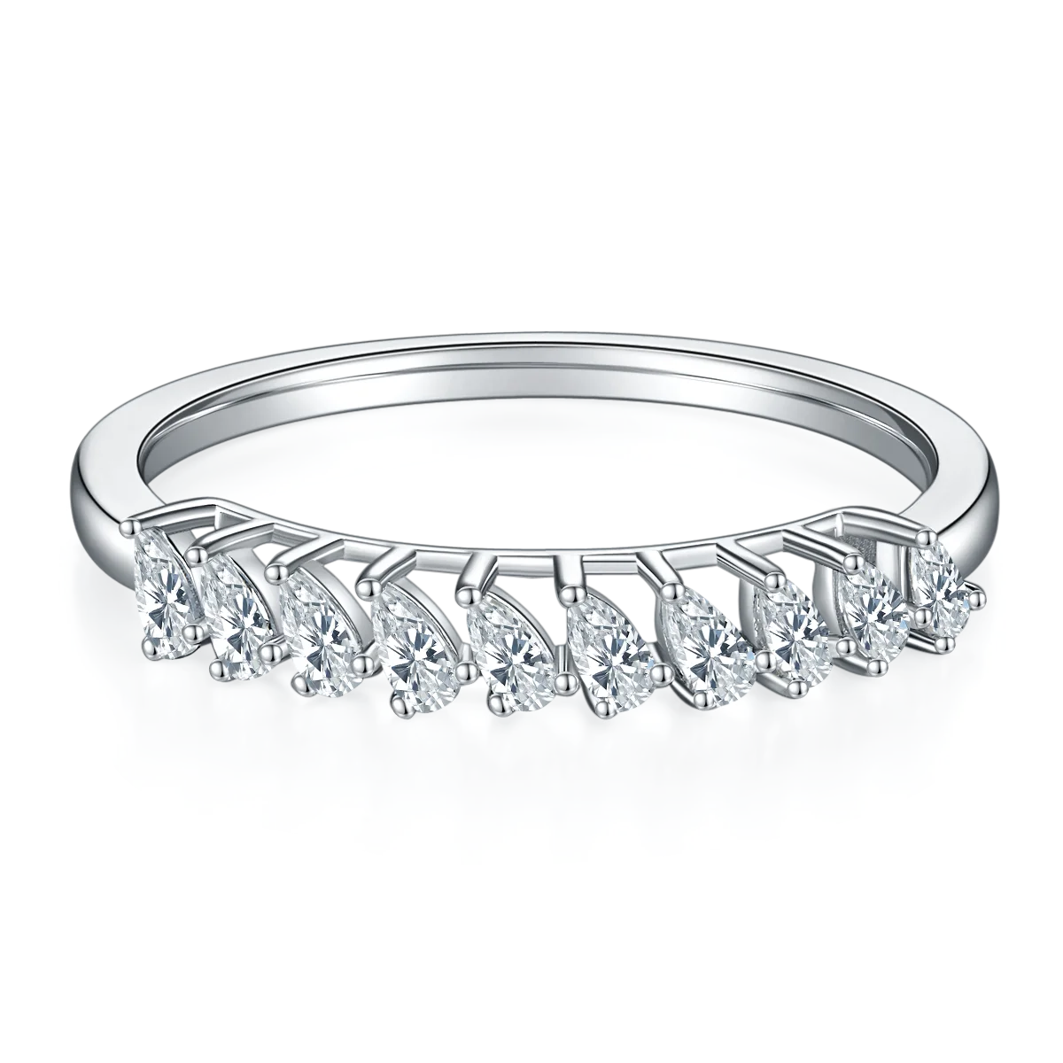 Pear Cut wedding ring, wedding band, promise ring, gift for her, girl, girlfriend, for women, mother, mom, mum, for wife, S925 Moissanite Diamond ring, Valentine’s Day, Mother’s Day, Birthday, anniversary