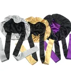 Wraps Silk Luxury Double Layer Hair Wraps And Bonnets Custom Logo Designer Reversible Silk Night Cap