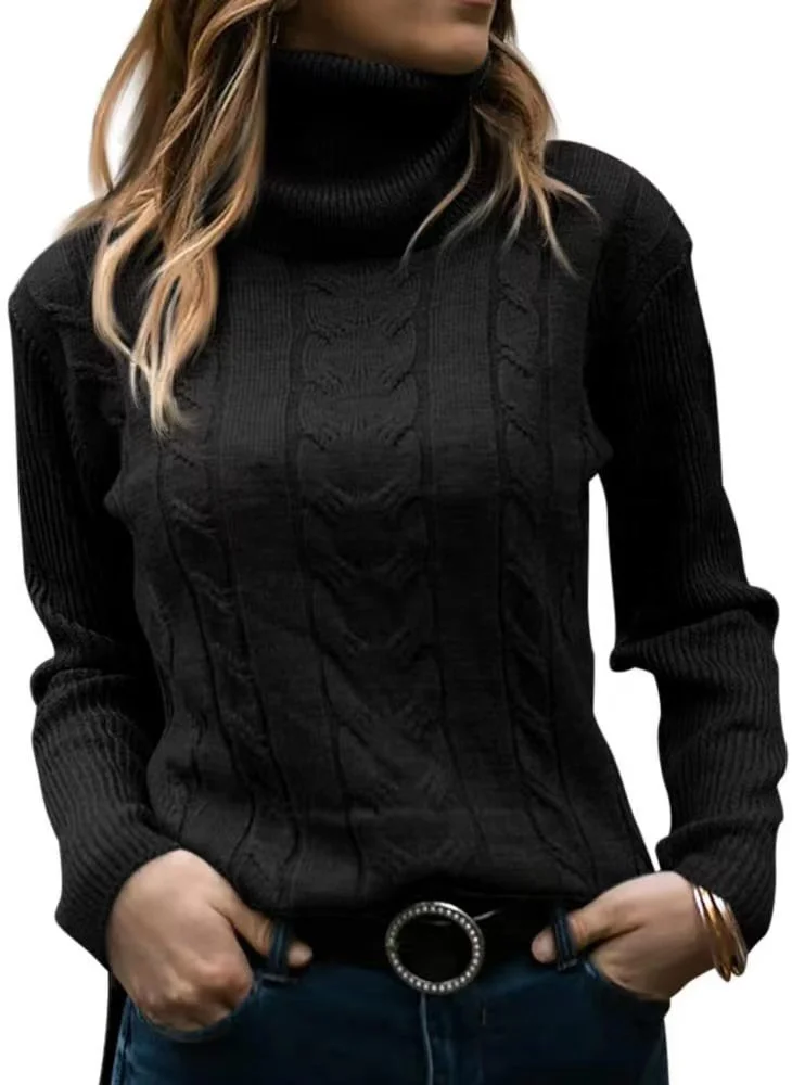 Women's Open Front Cardigan Sweaters Fashion Button Down Cable Knit Chunky Outwear Coats