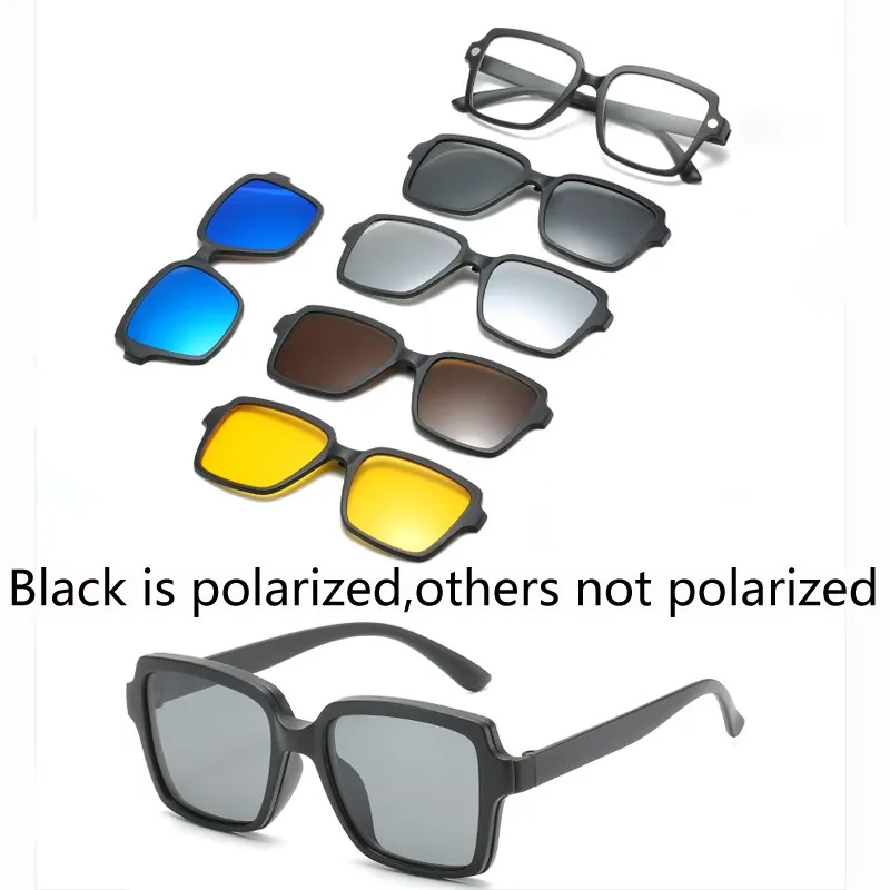 6 In 1 Custom Men Women Polarized Optical Sunglasses Clip