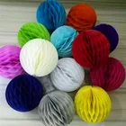 Holiday Party Wedding Stage Living Room Hanging Wall Colorful Garland Decorations Paper Honeycomb Balls
