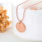 Gold Fashion Coin Pendant 18K Gold Plated Rosary Channel Pearl Necklace For Women