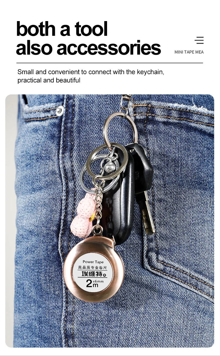 Thước Dây Nhỏ Đặc Biệt Khuyến Mãi Bền Kinh Tế Giá Rẻ Bán Sỉ Thước Dây Thép Mini 2M In Sơn Không Chì