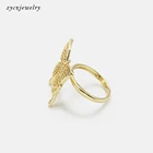 Ring Gold Rings Romantic White Cz Butterfly Ring 18k Gold Plated Butterfly Ring