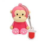 Flash Drive Animal Usb Drive 16gb 3D PVC Rubber 8gb Monkey Usb Flash Drive Cute Animal Stick 2gb 4gb 16gb