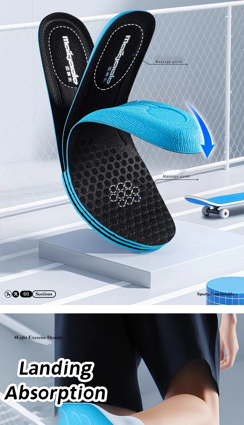 H4180f29322834cbba403ace002bee554T Lightweight Comfort Sports Shoes Soft Soled Insoles Walking Running Shoe Inserts Sweat Shock Absorbing Odor Prevention Foot beds