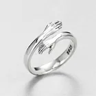 Vintage Style Jewelry Accessories Adjustable Finger Rings For Women Ladies Open Ring Hand Shape