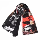 Scarf 2021 Fall/winter Women Fashion Versatile Tassel Printed Polyester Shawl Muslim Scarf For Women