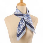 Square Scarf Square Wholesale Wensli Double Faced Women Print Silk Square Scarf