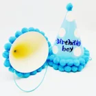 Boys And Girls Multi Colors Round Birthday Happy Hat Paper Party Hats