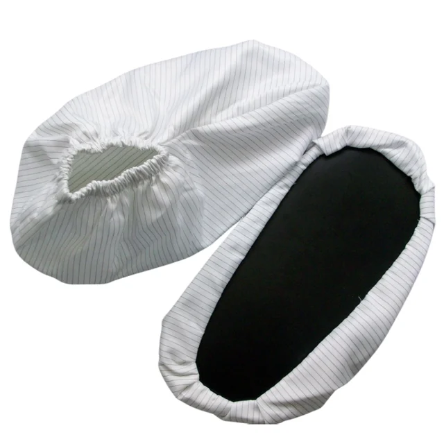 ESD Anti-Skid Reusable Polyester Shoe Cover Washable Dust-Free Cleanroom Antistatic Safety Product