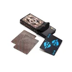 Poker Set Black Poker Cards Black Poker Playing Cards Set PVC Durable Waterproof Deck With Custom Box