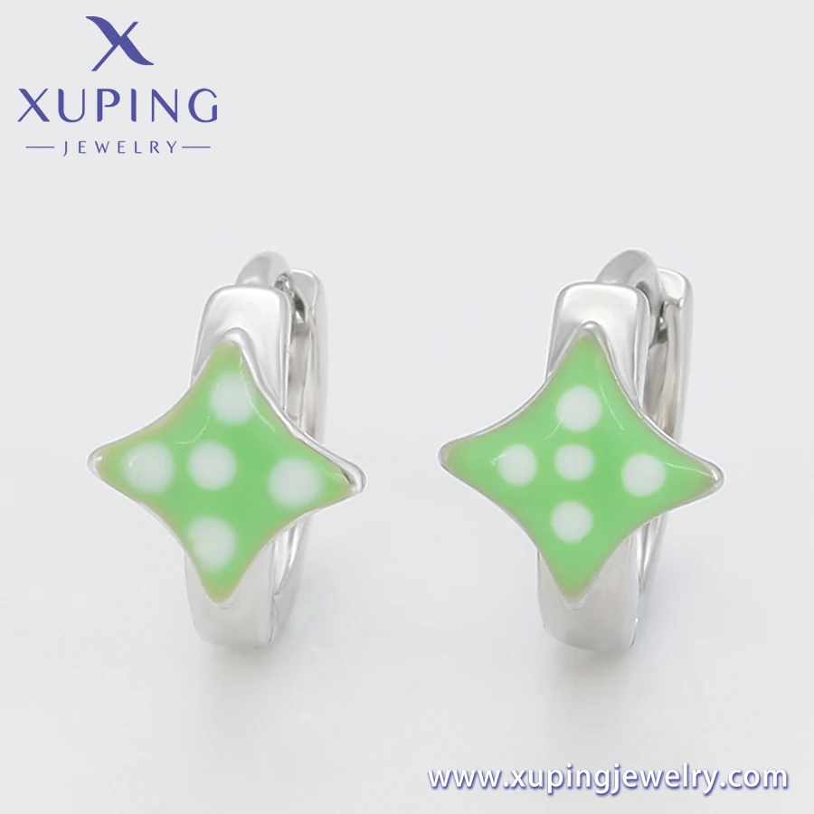 A00520112 XUPING lady Jewelry wholesale accessories silver color Platinum plated Lovely Star Children and girls Huggie earring