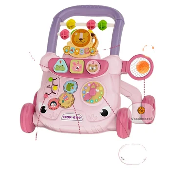 2024 New Desgin arrival Multifunctional Lion baby walker toys with music water tank for baby