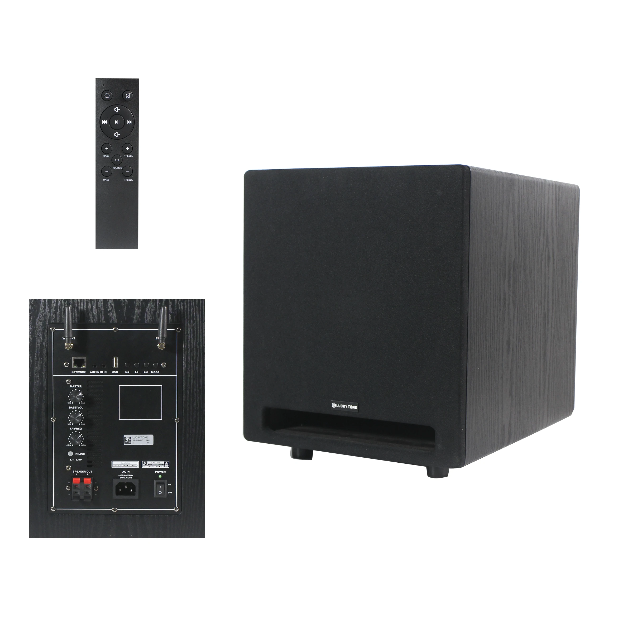 2.1 Channel 180W Active Bluetooth Subwoofer Smart Multi-Room WiFi Audio System with 2 X 150W Stereo Speaker Outputs