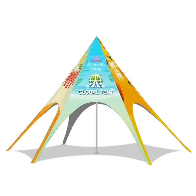 GLOBAL TENT Distinctive Branding Presence Promotional Portable Single Peak Star Tent Custom Canopy