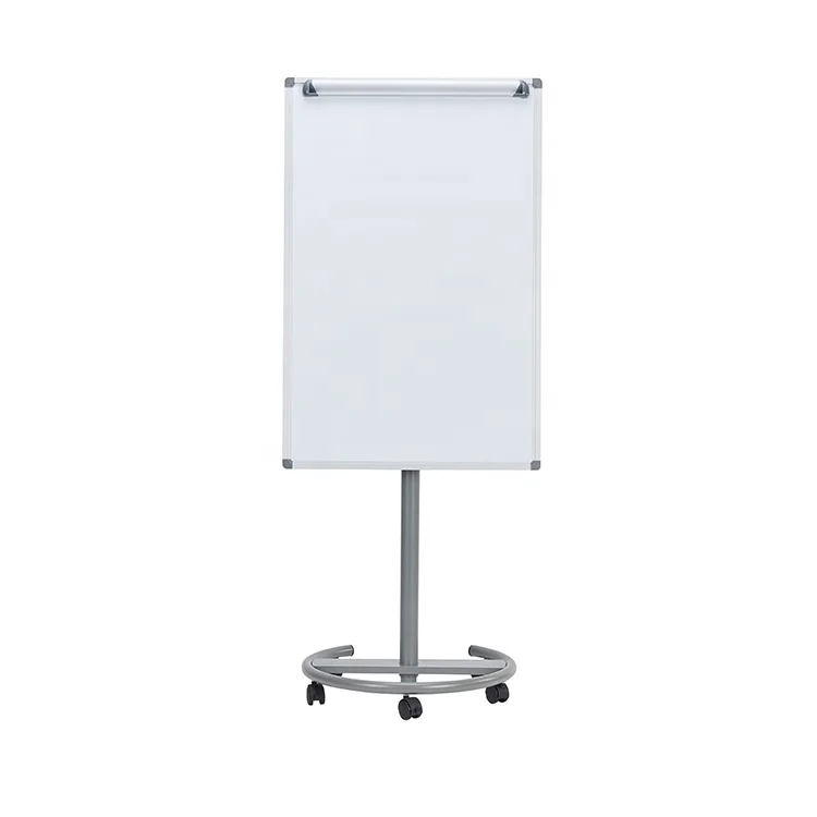 Dexboard Dry Erase Easel 40 x 28 inch Magnets & Eraser Rolling Round Stand Mobile Whiteboard w/Flipchart Pad 