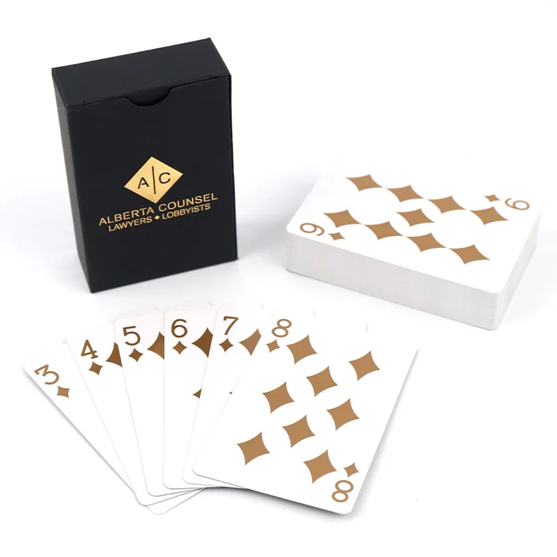 2025 Custom LOGO Surface Finishing Material Packaging Printing High Quality Gold Edge Gold Foil Luxury Poker Paper Playing Card 12 -