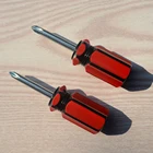 High Quality Stubby Red Blank Plastic Handle Mini Small Philips Screw Driver