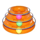 Pet Toys Creative Pet Cat Training 3 Levers Tower Of Tracks Interactive Amusement Plate Cat Toys Pet Ball Toys
