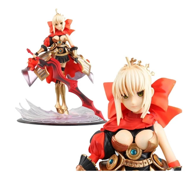New Fate Stay Night Saber Nero Claudius Sexy Anime Figure 24cm Red Armor  Dress Seated Desktop Collection Decorative Pvc Toys - Buy Saber,Anime  Figure,Sexy Anime Figure 24cm Red Armor Dress Seated Desktop