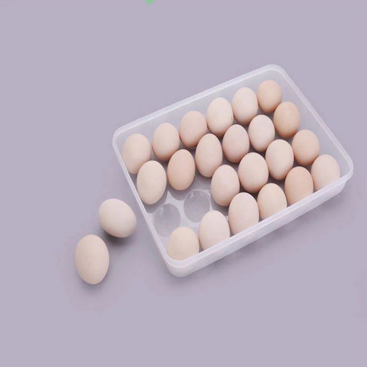 Cheaper Price PP Plastic Egg Tray Refrigerator Storage Egg Box with lid